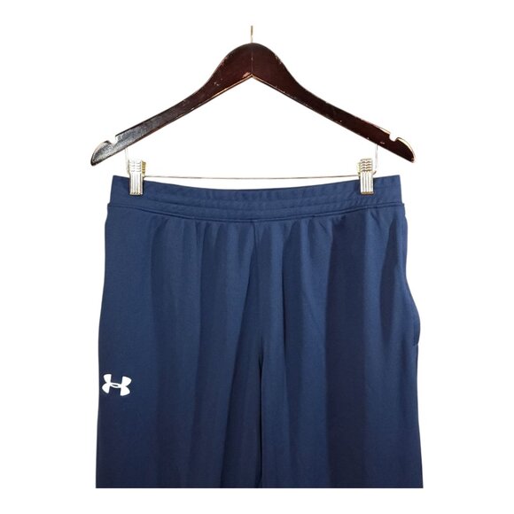 Under Armour Fitted Tapered Leg Athletic Pants with Mesh Stripe Workout Men's L - Picture 2 of 5